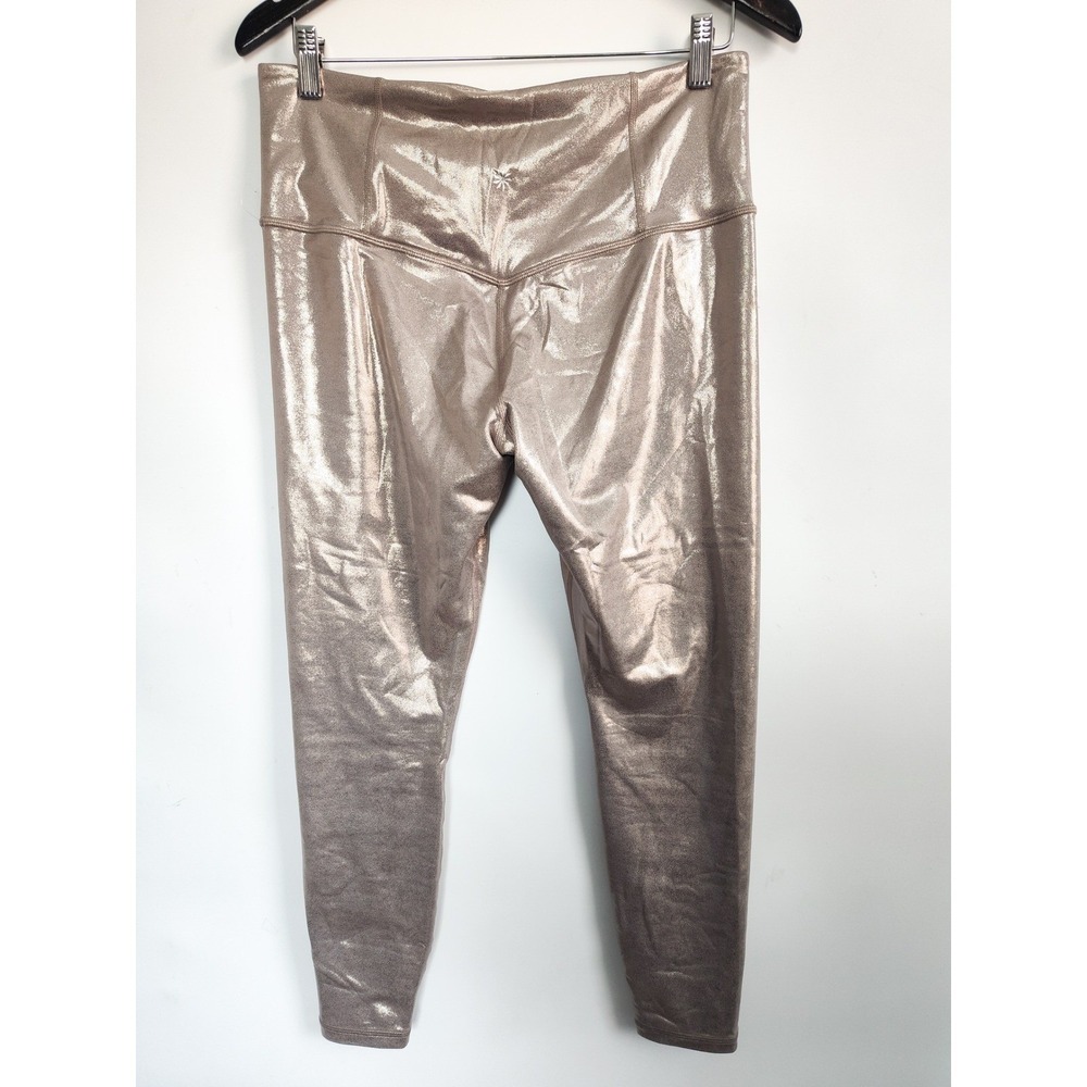 New Athleta Elation Shine Tight Leggings XL Gold Metallic Ultra High Rise NWT - Picture 5 of 10